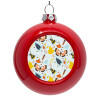 Red Christmas tree ornament bauble 8cm