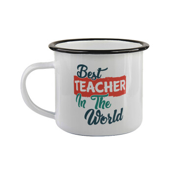 Best teacher in the World!, Κούπα εμαγιέ με μαύρο χείλος 360ml