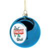 Blue Christmas tree ball ornament 8cm