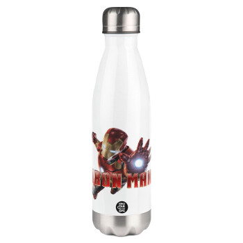 Ironman, Metal mug thermos White (Stainless steel), double wall, 500ml