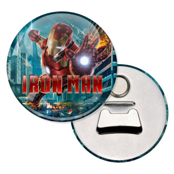 Ironman, Μαγνητάκι και ανοιχτήρι μπύρας στρογγυλό διάστασης 5,9cm