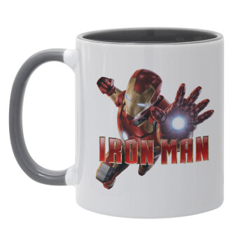 Ironman, Mug colored grey, ceramic, 330ml