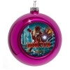 Purple Christmas tree ornament bauble 8cm