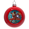 Red Christmas tree ornament bauble 8cm