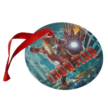 Ironman, Christmas ornament glass 9cm