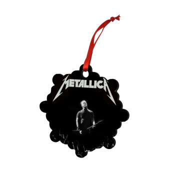 Metallica , Στολίδι Χριστουγεννιάτικο στολίδι snowflake ξύλινο 7.5cm