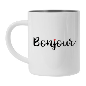 Bonjour, Mug Stainless steel double wall 300ml