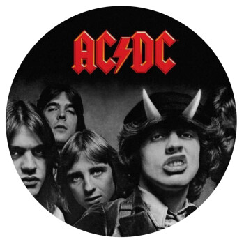 AC/DC angus, Mousepad Στρογγυλό 20cm