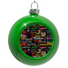 Green Christmas tree ornament bauble 8cm