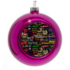 Purple Christmas tree ornament bauble 8cm