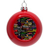 Red Christmas tree ornament bauble 8cm