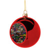 Christmas tree ball Red 8cm