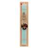 Easter Set, wooden keychain & aromatic flat Easter candle (30cm) (TURQUOISE)