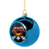 Blue Christmas tree ball ornament 8cm