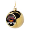 Golden Christmas tree ball ornament 8cm