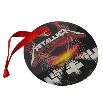 Metallica  master of puppets, Christmas ornament glass 9cm