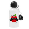 Metal water bottle, White, aluminum 500ml