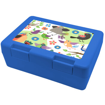 τα πουλάκια, Children's cookie container BLUE 185x128x65mm (BPA free plastic)