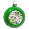 Green Christmas tree ornament bauble 8cm