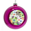 Purple Christmas tree ornament bauble 8cm