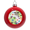 Red Christmas tree ornament bauble 8cm