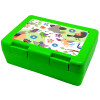 Children's cookie container GREEN 185x128x65mm (BPA free plastic)