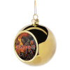 Golden Christmas tree ball ornament 8cm