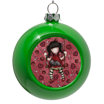 Santoro, Green Christmas tree ornament bauble 8cm