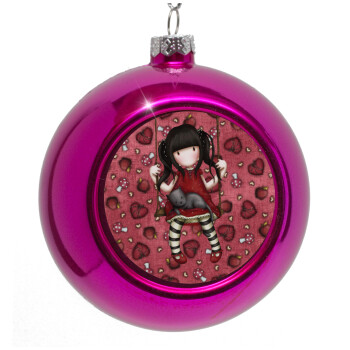 Santoro, Purple Christmas tree ornament bauble 8cm