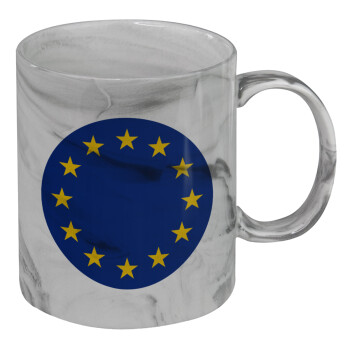 EU, Mug ceramic marble style, 330ml