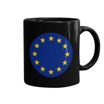 EU, Κούπα Μαύρη, κεραμική, 330ml