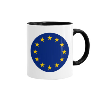 EU, Mug colored black, ceramic, 330ml