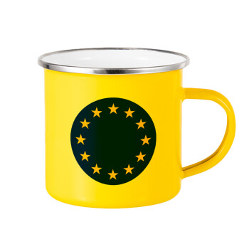 EU, Yellow Enamel Metallic Cup 360ml