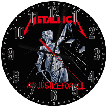 Metallica and justice for all, Ρολόι τοίχου ξύλινο (30cm)