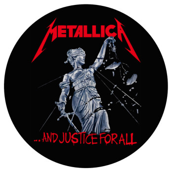 Metallica and justice for all, Mousepad Στρογγυλό 20cm
