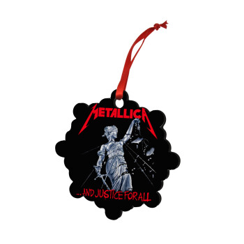 Metallica and justice for all, Christmas ornament snowflake wooden 7.5cm