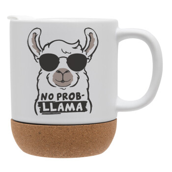 No Prob Llama, Ceramic coffee mug Cork (MAT), 330ml (1pcs)