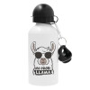 Metal water bottle, White, aluminum 500ml