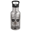 Metallic Silver with straw (500ml)