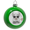 Green Christmas tree ornament bauble 8cm