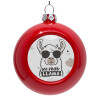 Red Christmas tree ornament bauble 8cm