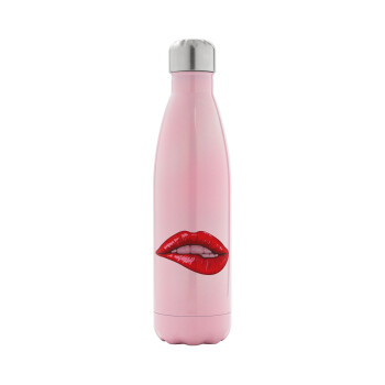 Lips, Μεταλλικό παγούρι θερμός Ροζ Ιριδίζον (Stainless steel), διπλού τοιχώματος, 500ml