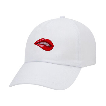 Lips, Καπέλο Ενηλίκων Baseball Λευκό 5-φύλλο (POLYESTER, ΕΝΗΛΙΚΩΝ, UNISEX, ONE SIZE)