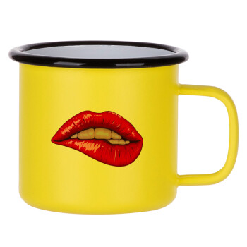 Lips, Metallic enamel MATT Yellow cup 360ml