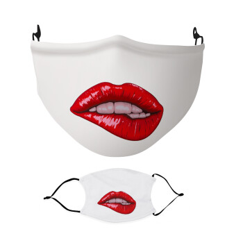 Lips, Μάσκα υφασμάτινη Ενηλίκων πολλαπλών στρώσεων με υποδοχή φίλτρου