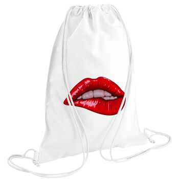 Lips, Backpack pouch GYMBAG white (28x40cm)