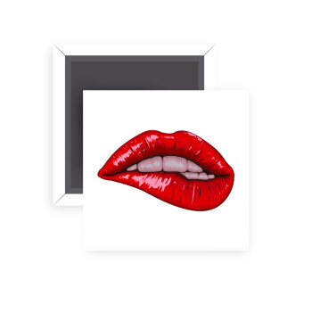 Lips, Μαγνητάκι ψυγείου τετράγωνο διάστασης 5x5cm