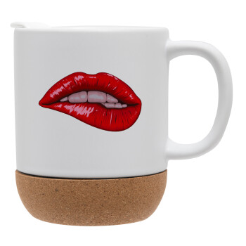 Lips, Ceramic coffee mug Cork (MAT), 330ml (1pcs)