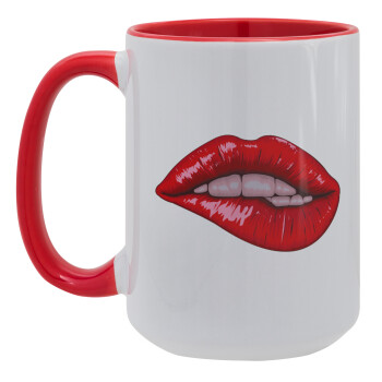 Lips, Κούπα Mega 15oz, κεραμική Κόκκινη, 450ml