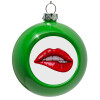 Green Christmas tree ornament bauble 8cm